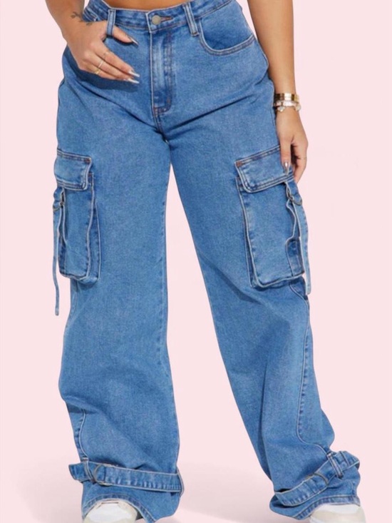 Fashion Nova Denim - Fashion Nova Baggy Cargo Jeans | Size 11